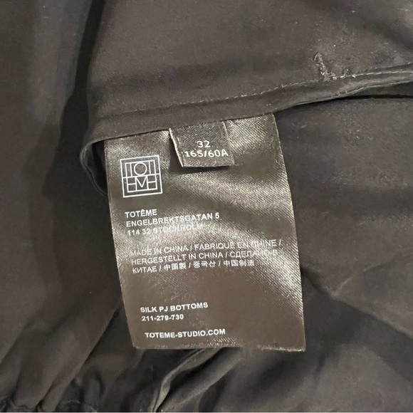 Toteme Black Silk Pants - Picture 4 of 4